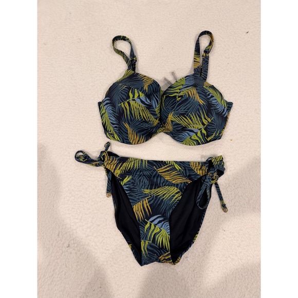 Victoria's Secret Other - Victoria's Secret Swim Tropical Palm Bikini Set 36DD Top Large Bottoms (699)